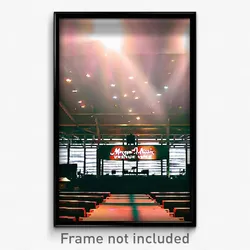 Pixel Art Poster - Meager Music Venue (8 Bit Psychedelic Video Game Print)
