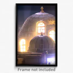 Pixel Art Poster - Small Dome (8 Bit Psychedelic Trippy Weird Video Game Print)