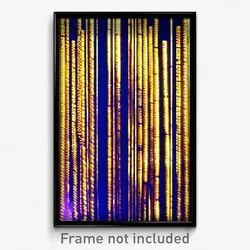 Pixel Art Poster - Golden Pallisade (8 Bit Psychedelic Trippy Video Game Print)