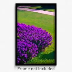 Pixel Art Poster - Violet Lawn (8 Bit Psychedelic Trippy Weird Video Game Print)