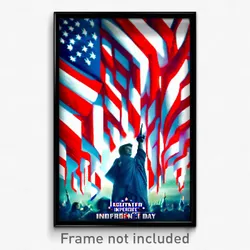 Pixel Art Poster - Agitated Independence Day (8 Bit Video Game Print)