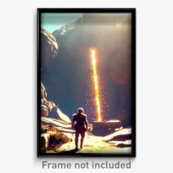 Pixel Art Poster - Natural Mine (8 Bit Psychedelic Trippy Video Game Print)