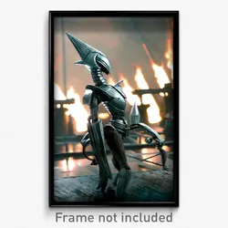 Pixel Art Poster - Metallic Fief (8 Bit Psychedelic Trippy Video Game Print)