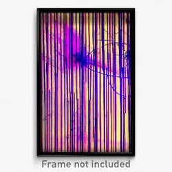 Pixel Art Poster - Wire Frame Glitchy Hospice (8 Bit Video Game Print)