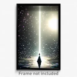 Pixel Art Poster - Sparkling Abyss (8 Bit Psychedelic Trippy Video Game Print)