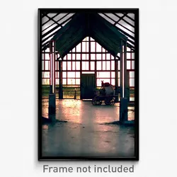 Pixel Art Poster - Old Fashioned Coop (8 Bit Psychedelic Video Game Print)