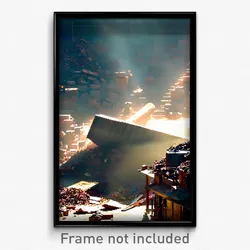 Pixel Art Poster - Complex Dump (8 Bit Psychedelic Trippy Video Game Print)