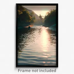 Pixel Art Poster - Classic Creek (8 Bit Psychedelic Trippy Video Game Print)