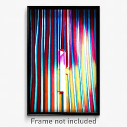 Pixel Art Poster - Striped Space (8 Bit Psychedelic Trippy Video Game Print)