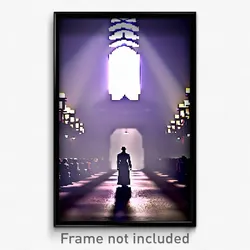 Pixel Art Poster - Shadowy Nave (8 Bit Psychedelic Trippy Video Game Print)