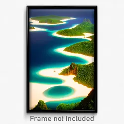 Pixel Art Poster - Flawless Archipelago (8 Bit Psychedelic Video Game Print)