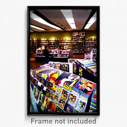 Pixel Art Poster - Normal Comic Book Store (8 Bit Psychedelic Video Game Print)