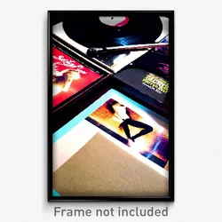 Pixel Art Poster - Secret Vinyl (8 Bit Psychedelic Trippy Video Game Print)
