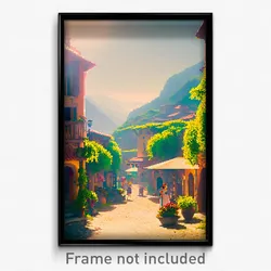 Pixel Art Poster - Zany Province (8 Bit Psychedelic Trippy Video Game Print)