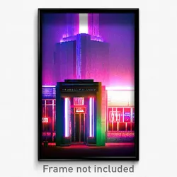 Pixel Art Poster - Familiar Bank (8 Bit Psychedelic Trippy Video Game Print)