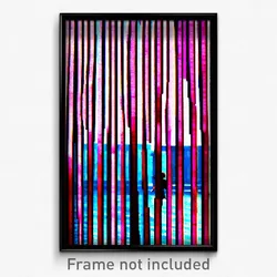 Pixel Art Poster - Striped Rome (8 Bit Psychedelic Trippy Video Game Print)