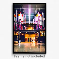 Pixel Art Poster - Noteworthy Brewery (8 Bit Psychedelic Video Game Print)