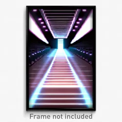 Pixel Art Poster - Infinite Catwalk (8 Bit Psychedelic Trippy Video Game Print)