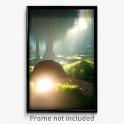 Pixel Art Poster - Round Glade (8 Bit Psychedelic Trippy Weird Video Game Print)