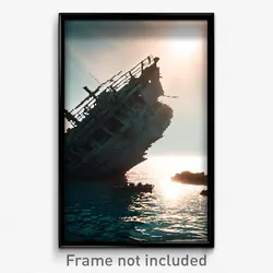 Pixel Art Poster - Prestigious Sea Wreck (8 Bit Psychedelic Video Game Print)