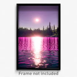 Pixel Art Poster - Rosy Lake (8 Bit Psychedelic Trippy Weird Video Game Print)