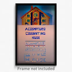 Pixel Art Poster - Accomplished Counting House (8 Bit Video Game Print)