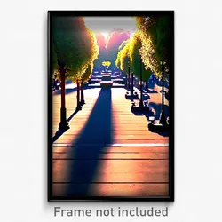 Pixel Art Poster - Whopping Park (8 Bit Psychedelic Trippy Video Game Print)