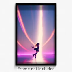 Pixel Art Poster - Digital Bend (8 Bit Psychedelic Trippy Video Game Print)
