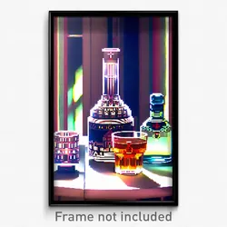 Pixel Art Poster - Glass Baronetcy (8 Bit Psychedelic Trippy Video Game Print)