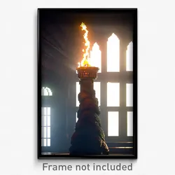 Pixel Art Poster - Puny Hearth (8 Bit Psychedelic Trippy Weird Video Game Print)