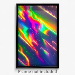 Pixel Art Poster - Multicolored Anchorage (8 Bit Psychedelic Video Game Print)
