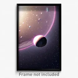 Pixel Art Poster - Calm Pluto (8 Bit Psychedelic Trippy Weird Video Game Print)