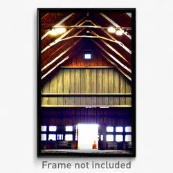 Pixel Art Poster - Large Barn (8 Bit Psychedelic Trippy Weird Video Game Print)
