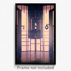 Pixel Art Poster - Square Apothecary (8 Bit Psychedelic Trippy Video Game Print)