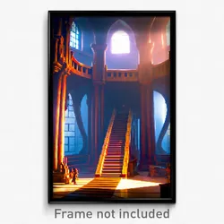Pixel Art Poster - Unrealistic Lair (8 Bit Psychedelic Trippy Video Game Print)