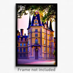Pixel Art Poster - Incredible Chateau (8 Bit Psychedelic Video Game Print)