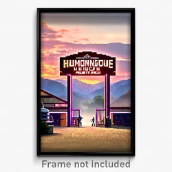 Pixel Art Poster - Humongous Ranch (8 Bit Psychedelic Trippy Video Game Print)