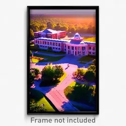 Pixel Art Poster - Ordinary Campus (8 Bit Psychedelic Trippy Video Game Print)