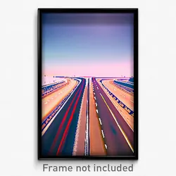 Pixel Art Poster - Distorted Highway (8 Bit Psychedelic Trippy Video Game Print)