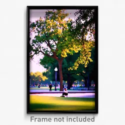 Pixel Art Poster - Gracious Park (8 Bit Psychedelic Trippy Video Game Print)