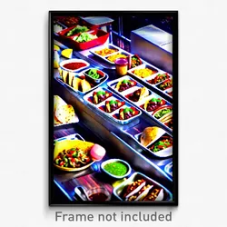 Pixel Art Poster - Vast Tacos (8 Bit Psychedelic Trippy Weird Video Game Print)