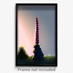 Pixel Art Poster - Old Spike (8 Bit Psychedelic Trippy Weird Video Game Print)