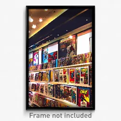Pixel Art Poster - Gracious Comic Book Store (8 Bit Video Game Print)