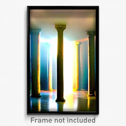 Pixel Art Poster - Wide Pillar (8 Bit Psychedelic Trippy Weird Video Game Print)