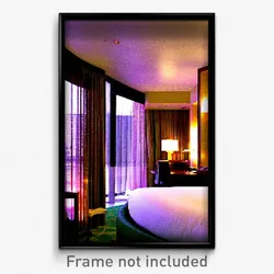 Pixel Art Poster - Admired Hotel Room (8 Bit Psychedelic Video Game Print)