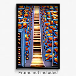 Pixel Art Poster - Nutty Aisle (8 Bit Psychedelic Trippy Weird Video Game Print)