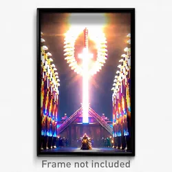 Pixel Art Poster - Magnificent Ark (8 Bit Psychedelic Trippy Video Game Print)