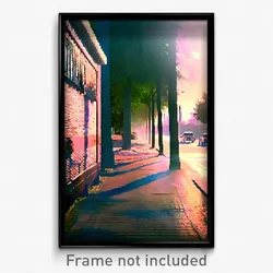Pixel Art Poster - Shady Boulevard (8 Bit Psychedelic Trippy Video Game Print)