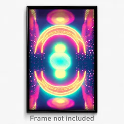 Pixel Art Poster - Swirly Treasury (8 Bit Psychedelic Trippy Video Game Print)