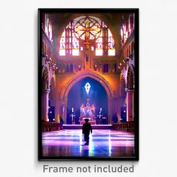 Pixel Art Poster - Nice Parish (8 Bit Psychedelic Trippy Weird Video Game Print)
